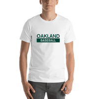 Thumbnail for Custom Oakland Baseball T-Shirt - White - Shirt View
