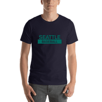 Thumbnail for Custom Seattle Baseball T-Shirt - Navy Blue - Shirt View