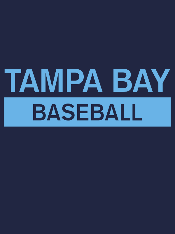 Custom Tampa Bay Baseball T-Shirt - Navy Blue - Decorate View