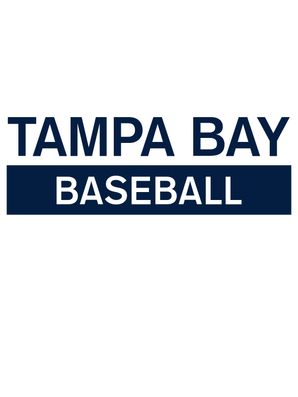 Custom Tampa Bay Baseball T-Shirt - White - Decorate View