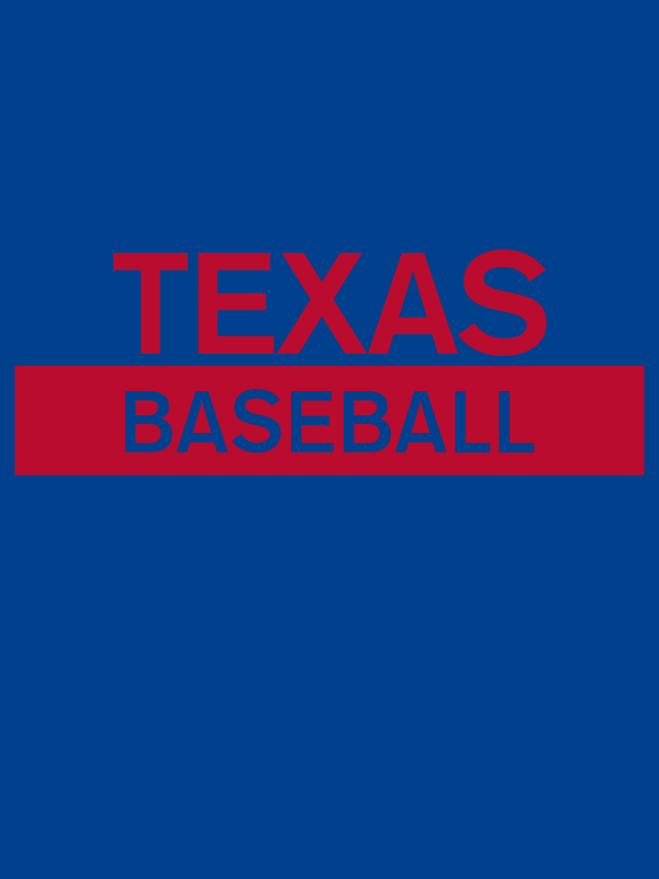 Custom Texas Baseball T-Shirt - Blue - Decorate View