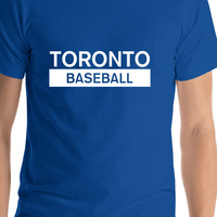 Thumbnail for Custom Toronto Baseball T-Shirt - Blue - Shirt Close-Up View