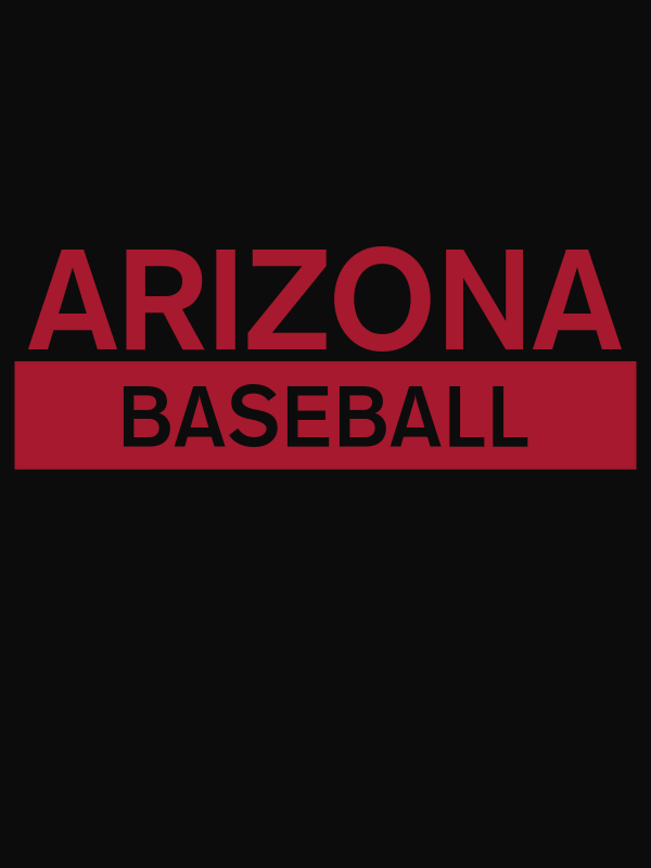 Custom Arizona Baseball T-Shirt - Black - Decorate View