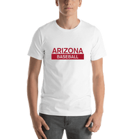 Thumbnail for Custom Arizona Baseball T-Shirt - White - Shirt View