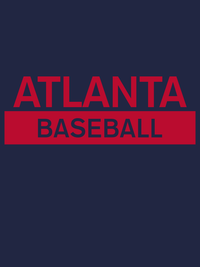Thumbnail for Custom Atlanta Baseball T-Shirt - Navy Blue - Decorate View