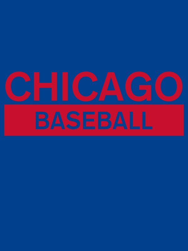 Custom Chicago Baseball T-Shirt - Blue - Decorate View