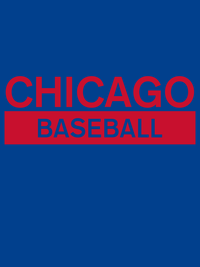 Thumbnail for Custom Chicago Baseball T-Shirt - Blue - Decorate View