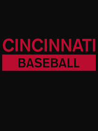 Thumbnail for Custom Cincinnati Baseball T-Shirt - Black - Decorate View