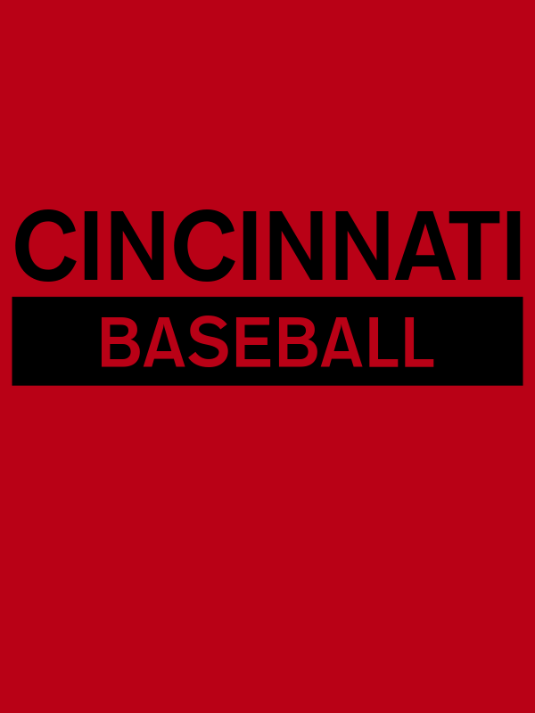 Custom Cincinnati Baseball T-Shirt - Red - Decorate View