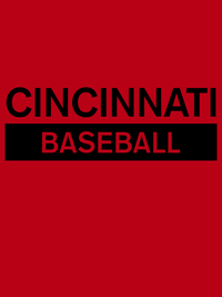 Thumbnail for Custom Cincinnati Baseball T-Shirt - Red - Decorate View