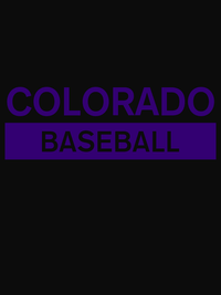 Thumbnail for Custom Colorado Baseball T-Shirt - Black - Decorate View