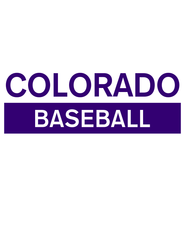 Custom Colorado Baseball T-Shirt - White - Decorate View