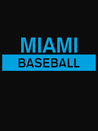 Thumbnail for Custom Miami Baseball T-Shirt - Black - Decorate View