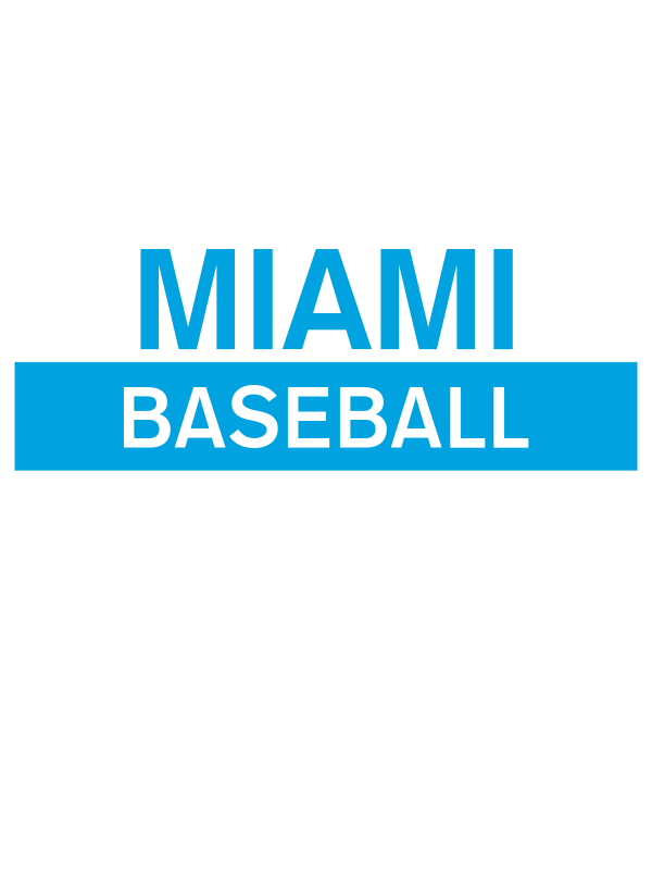 Custom Miami Baseball T-Shirt - White - Decorate View