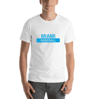 Thumbnail for Custom Miami Baseball T-Shirt - White - Shirt View