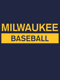 Thumbnail for Custom Milwaukee Baseball T-Shirt - Navy Blue - Decorate View