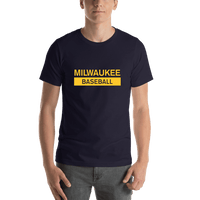 Thumbnail for Custom Milwaukee Baseball T-Shirt - Navy Blue - Shirt View