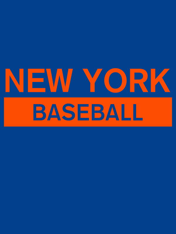 Custom New York Baseball T-Shirt - Blue - Decorate View