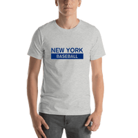 Thumbnail for Custom New York Baseball T-Shirt - Grey - Shirt View