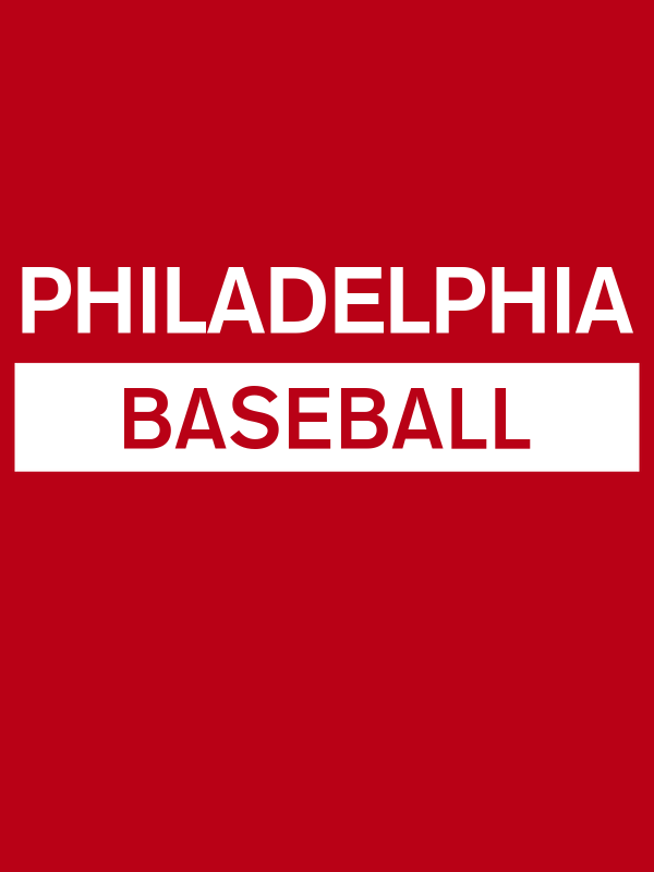 Custom Philadelphia Baseball T-Shirt - Red - Decorate View