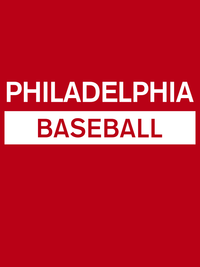 Thumbnail for Custom Philadelphia Baseball T-Shirt - Red - Decorate View