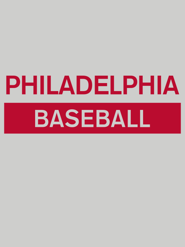 Custom Philadelphia Baseball T-Shirt - Grey - Decorate View