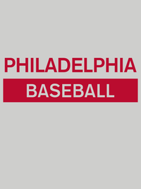 Thumbnail for Custom Philadelphia Baseball T-Shirt - Grey - Decorate View