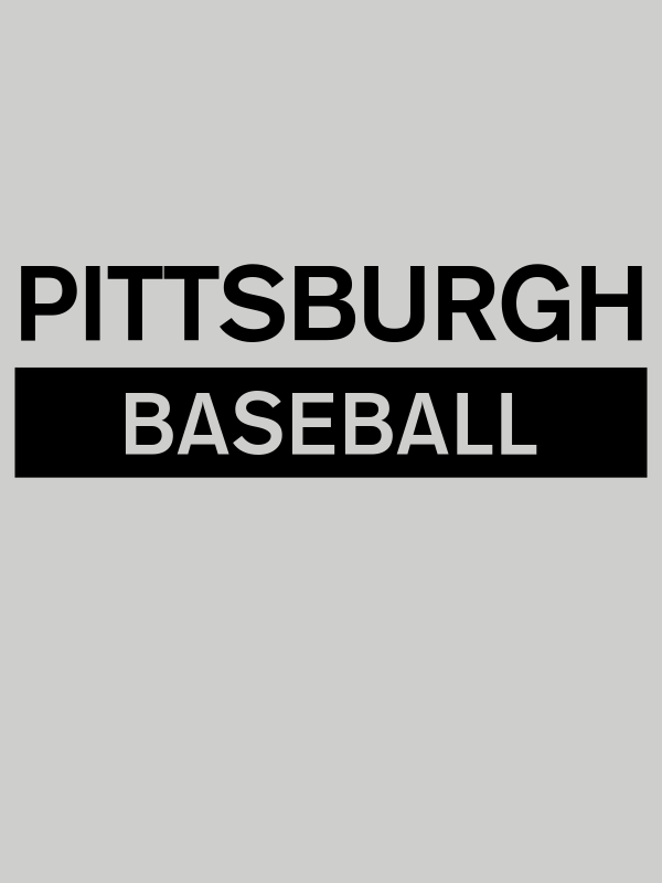 Custom Pittsburgh Baseball T-Shirt - Grey - Decorate View
