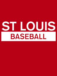 Thumbnail for Custom St Louis Baseball T-Shirt - Red - Decorate View