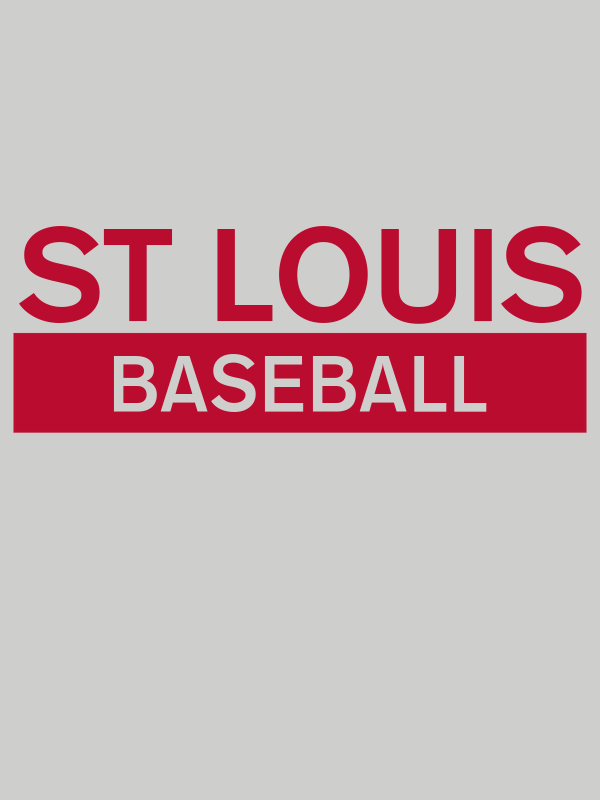 Custom St Louis Baseball T-Shirt - Grey - Decorate View
