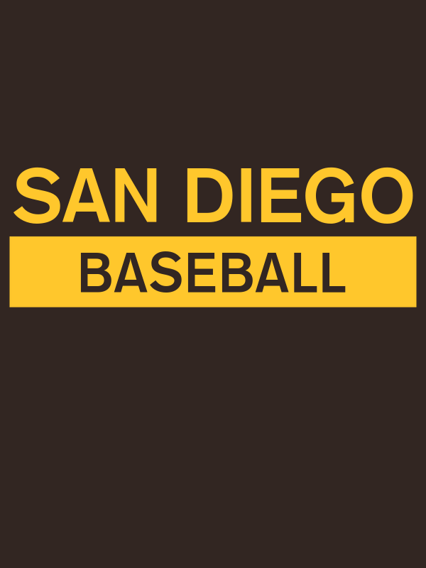 Custom San Diego Baseball T-Shirt - Brown - Decorate View