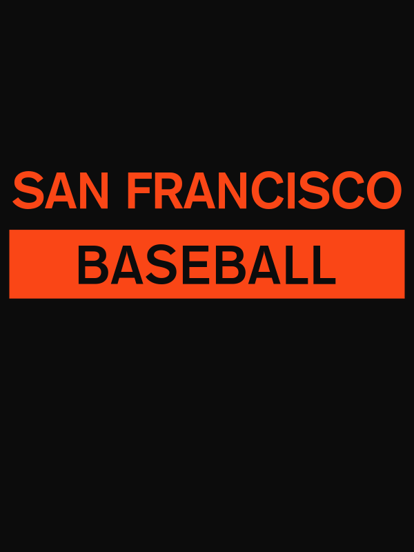 Custom San Francisco Baseball T-Shirt - Black - Decorate View