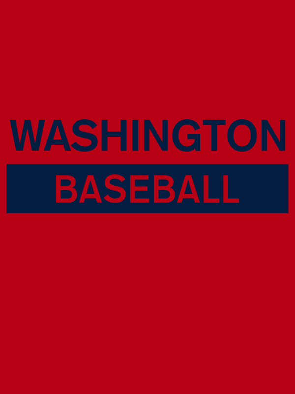 Custom Washington Baseball T-Shirt - Red - Decorate View