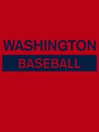 Thumbnail for Custom Washington Baseball T-Shirt - Red - Decorate View