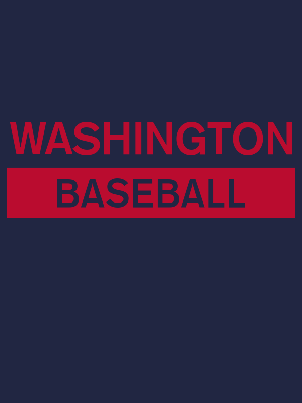 Custom Washington Baseball T-Shirt - Navy Blue - Decorate View