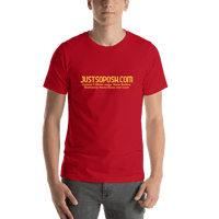 Thumbnail for Custom T-Shirt for your Website, Promote Your Company Slogan, Red Shirt - Shirt View