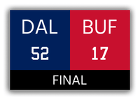 Thumbnail for Dallas vs Buffalo Canvas Wrap & Photo Print - 1992 1993 Football Championship - Front View