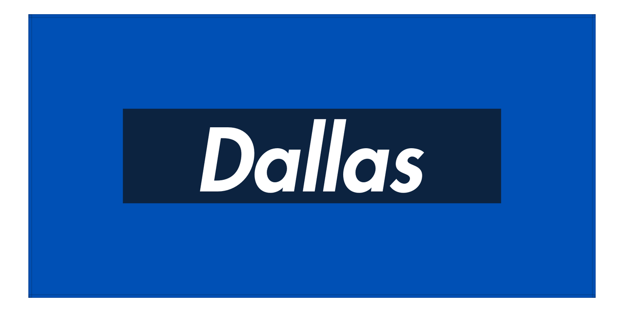 Personalized Dallas Beach Towel - Front View