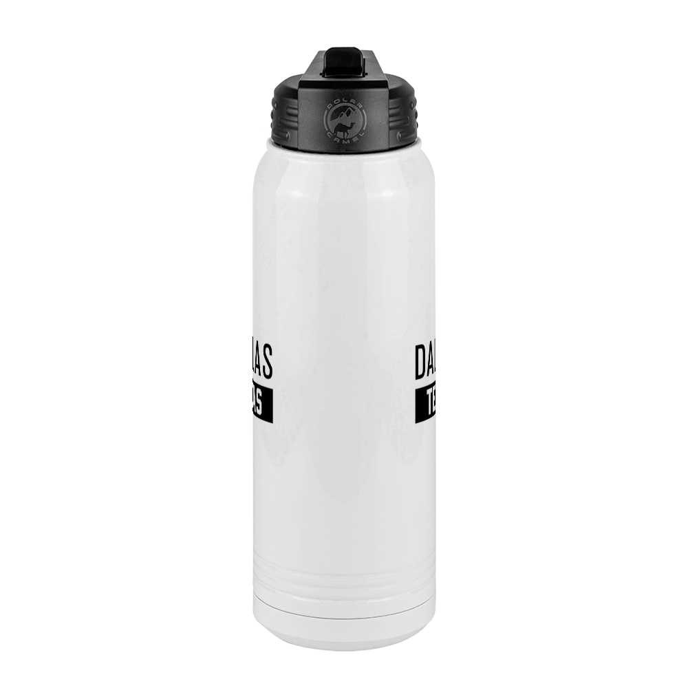 Personalized Dallas Texas Water Bottle (30 oz) - Center View