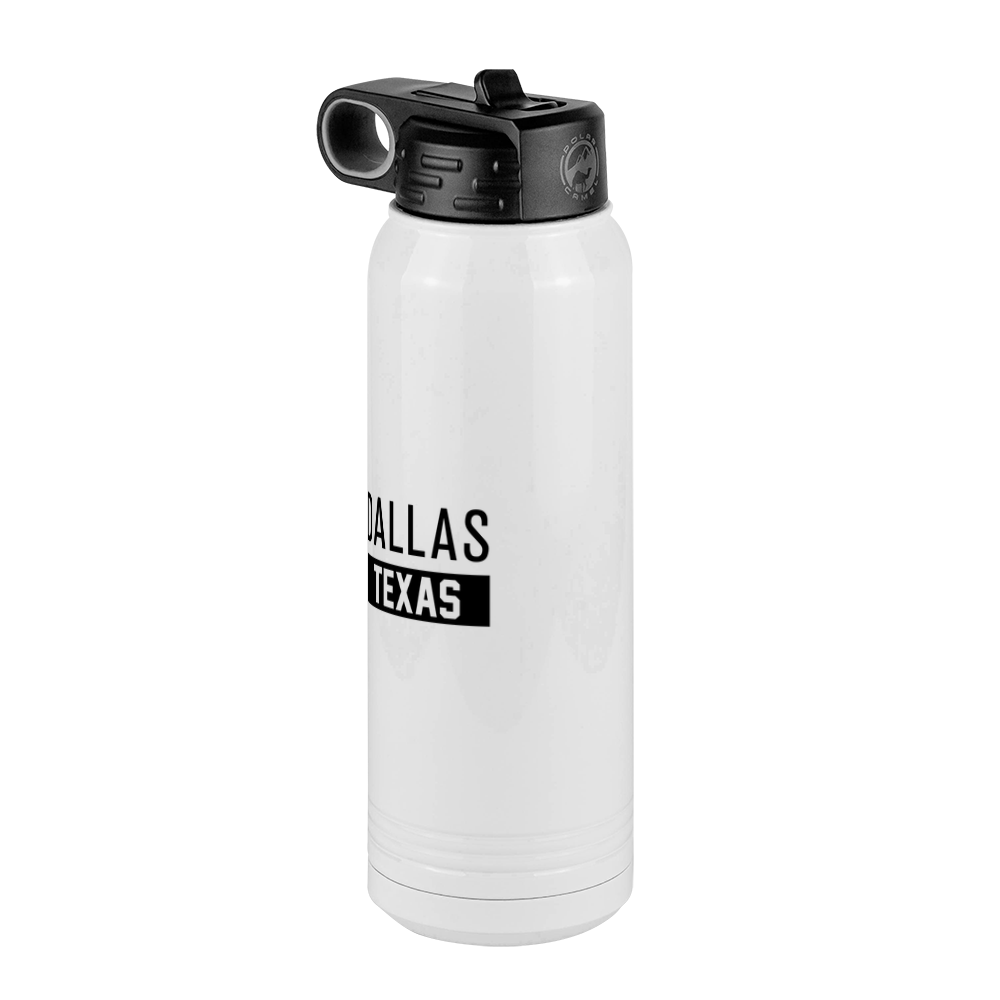 Personalized Dallas Texas Water Bottle (30 oz) - Front Left View