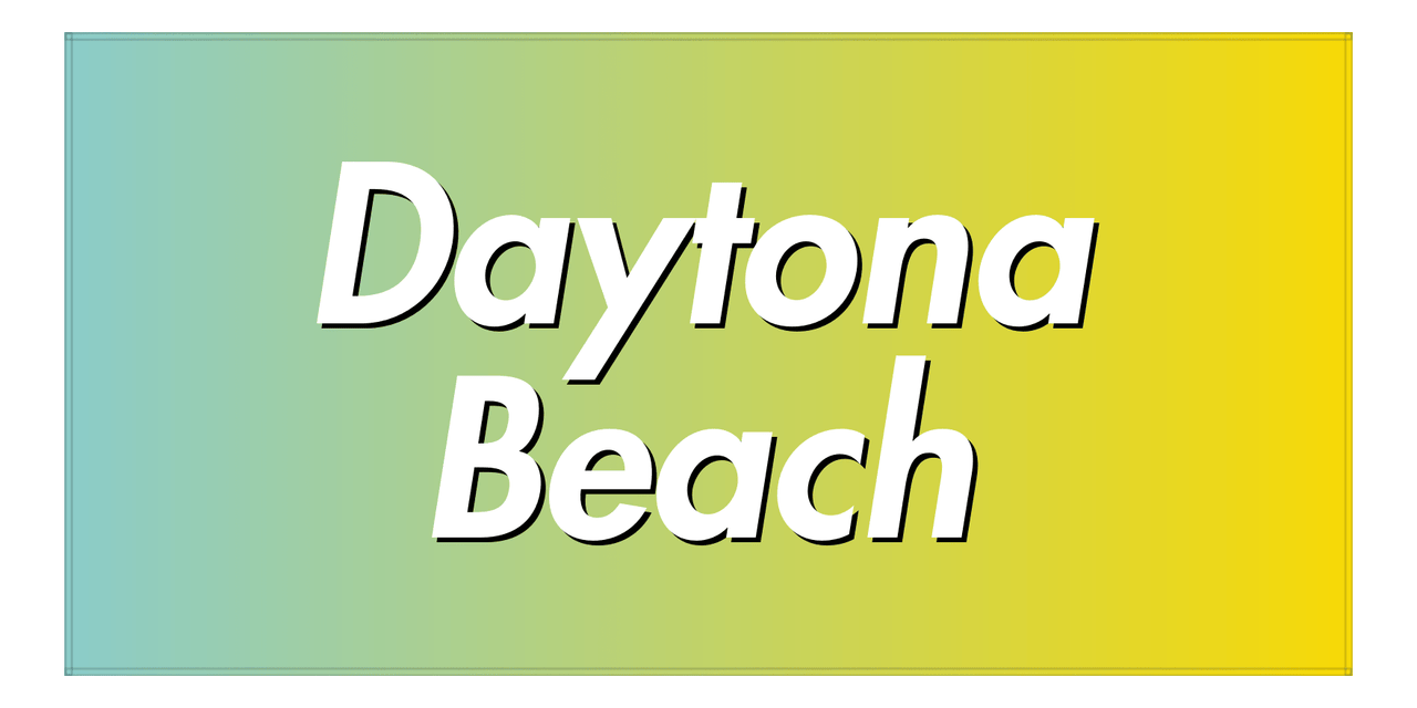 Daytona Beach Ombre Beach Towel - Front View