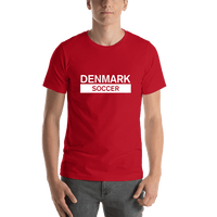 Thumbnail for Denmark Soccer T-Shirt - Red - Shirt View