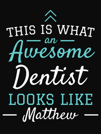 Thumbnail for Personalized Dentist T-Shirt - Black - Decorate View