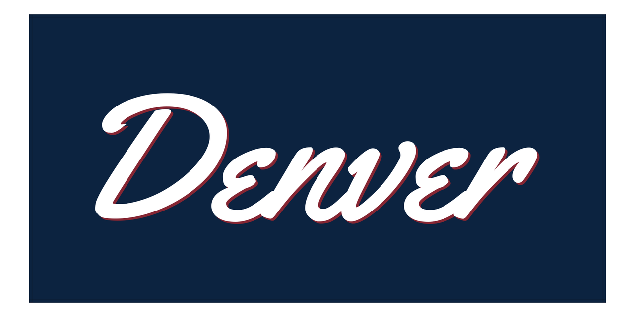 Personalized Denver Beach Towel - Front View