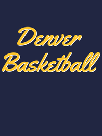 Thumbnail for Personalized Denver Basketball T-Shirt - Blue - Decorate View