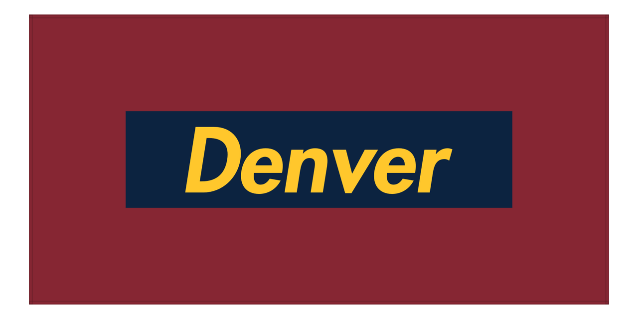 Personalized Denver Beach Towel - Front View