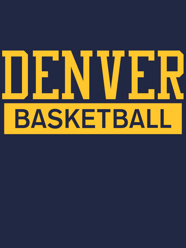 Denver Basketball T-Shirt - Blue - Decorate View