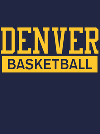Thumbnail for Denver Basketball T-Shirt - Blue - Decorate View