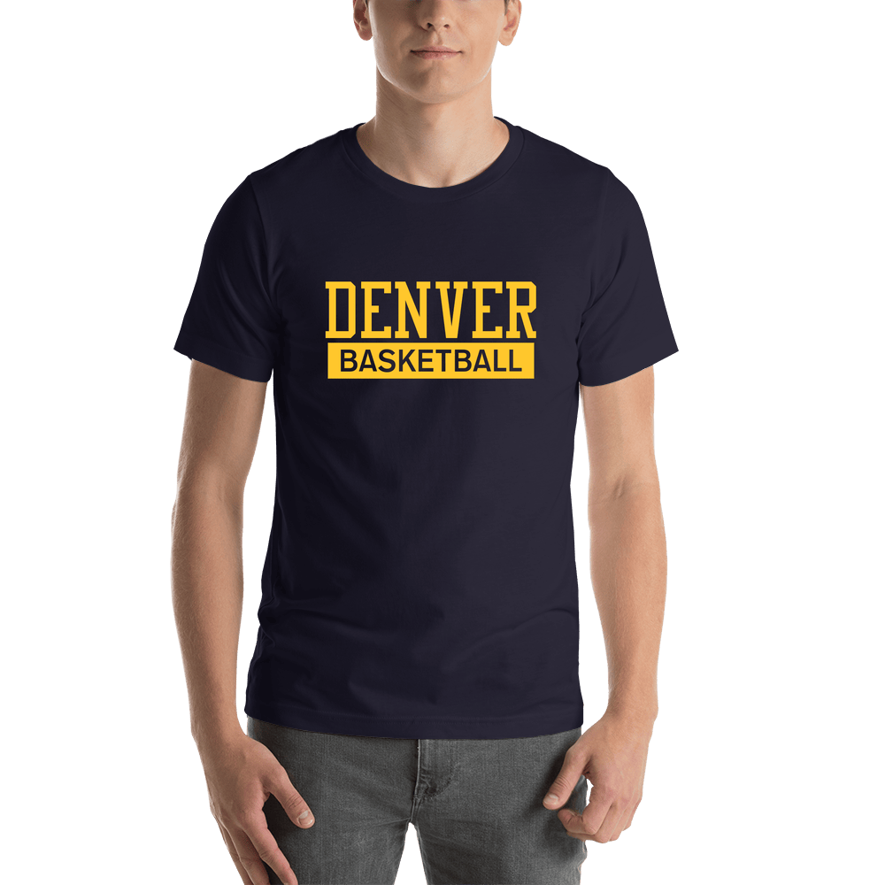 Denver Basketball T-Shirt - Blue - Shirt View