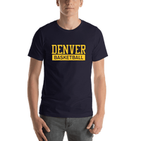Thumbnail for Denver Basketball T-Shirt - Blue - Shirt View